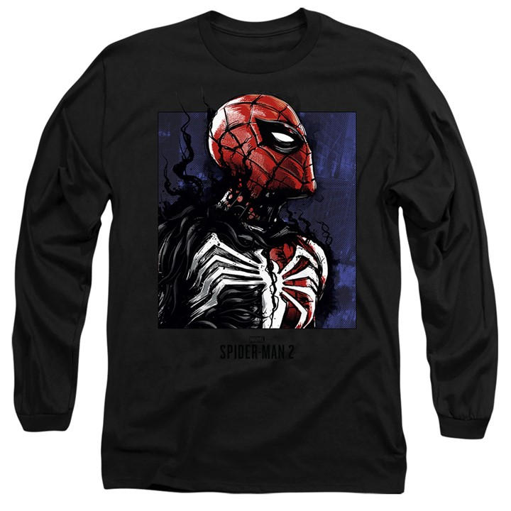 Marvel Men's Black Spiderman 2 Gamerverse Symbiote Parker Long Sleeve in Size M, Sports Direct