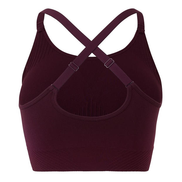 Dark Cherry - USA Pro - Seamless Adjustable Sports Bra Womens