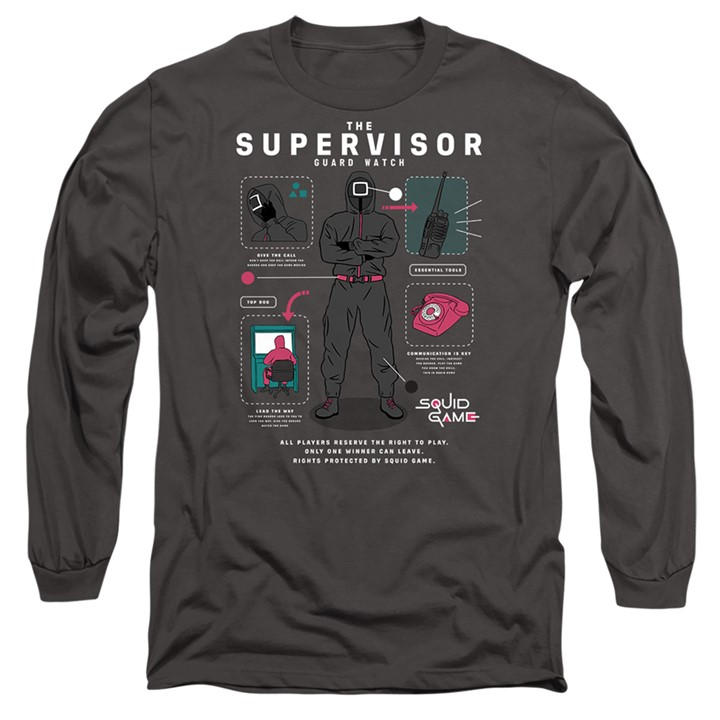 Squid Game Men's Grey - Season Three The Supervisor Long Slee in Size XL, Sports Direct