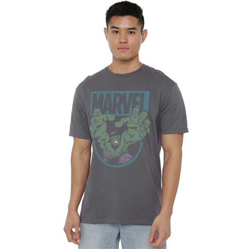 Hulk - Hulk Force Cotton Mens T-Shirt Charcoal
