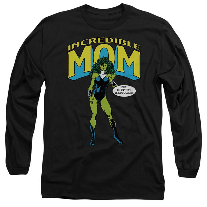 Marvel Men's Black Shehulk Mothers Day Incredible Mom Long Sleeve T in Size M, Sports Direct