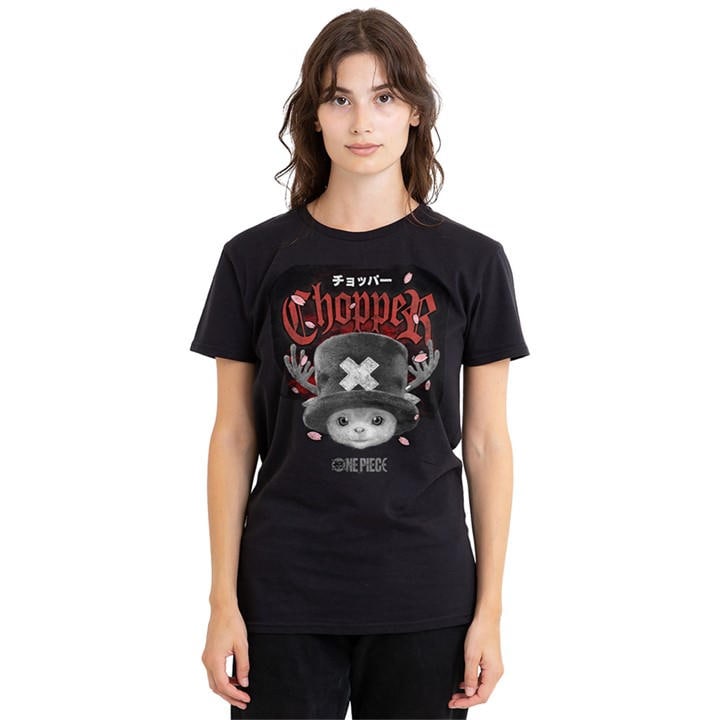 One Piece Women's Black Chopper Heavy Metal T-Shirt in Size M, Sports Direct