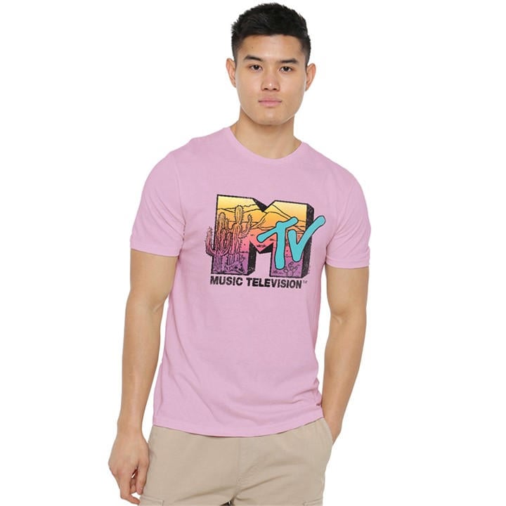 Men's Pink Other Mtv Mtv Western Sky T Shirt in Size 2XL, Sports Direct
