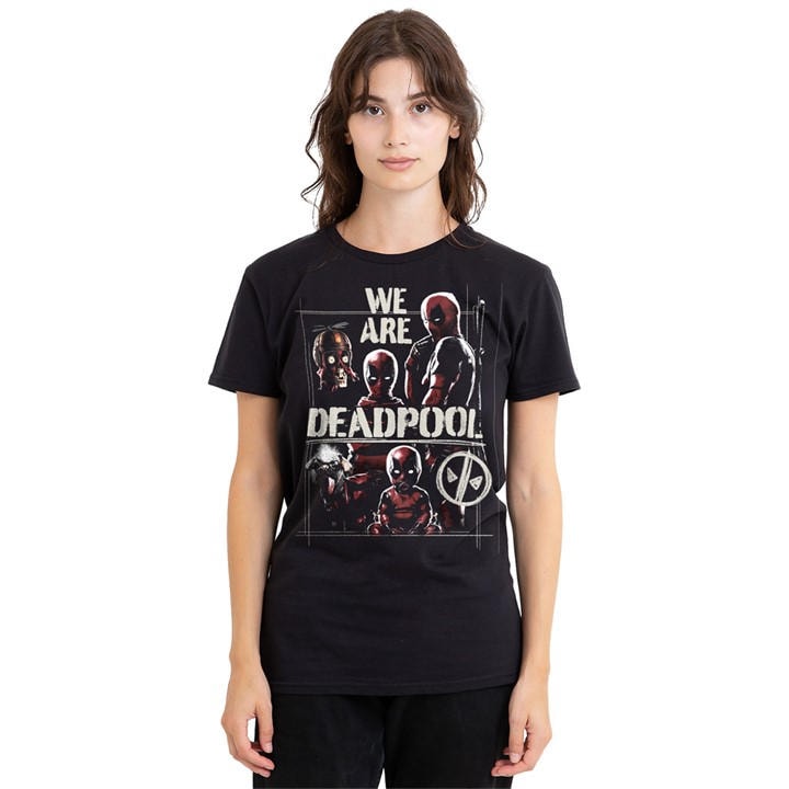 Marvel Women's Black Deadpool Wolverine We Are Deadpool T-Shirt, Sports Direct