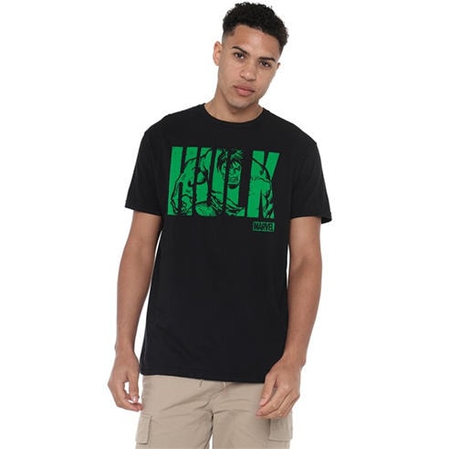 Hulk - Marvel Hulk Text Unisex T-Shirt Black