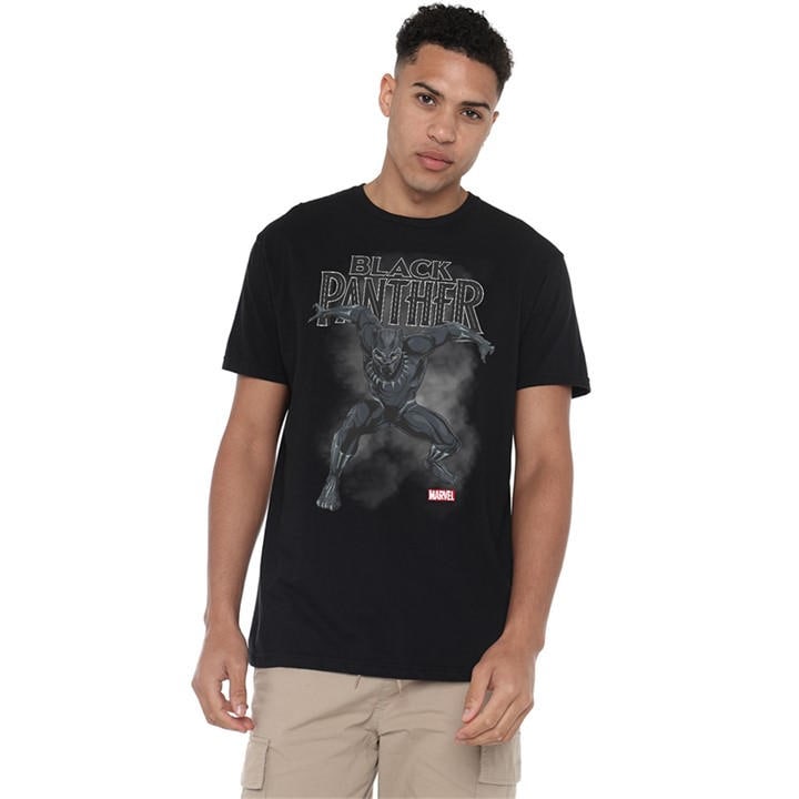 Marvel Men's Green Black Panther Strike T-Shirt in Size M, Sports Direct