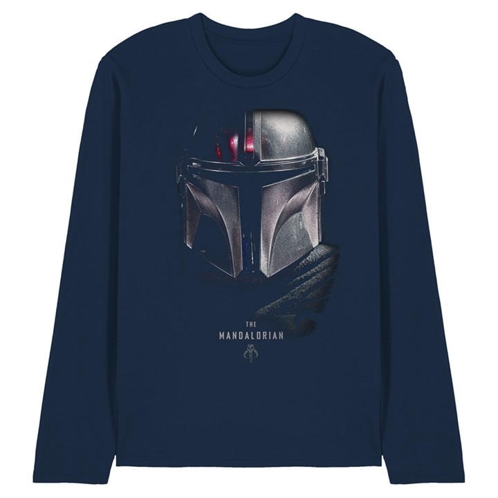 Star Wars Men's Blue Mandalorian Shadows Long Sleeve T-Shirt in Size XL, Sports Direct