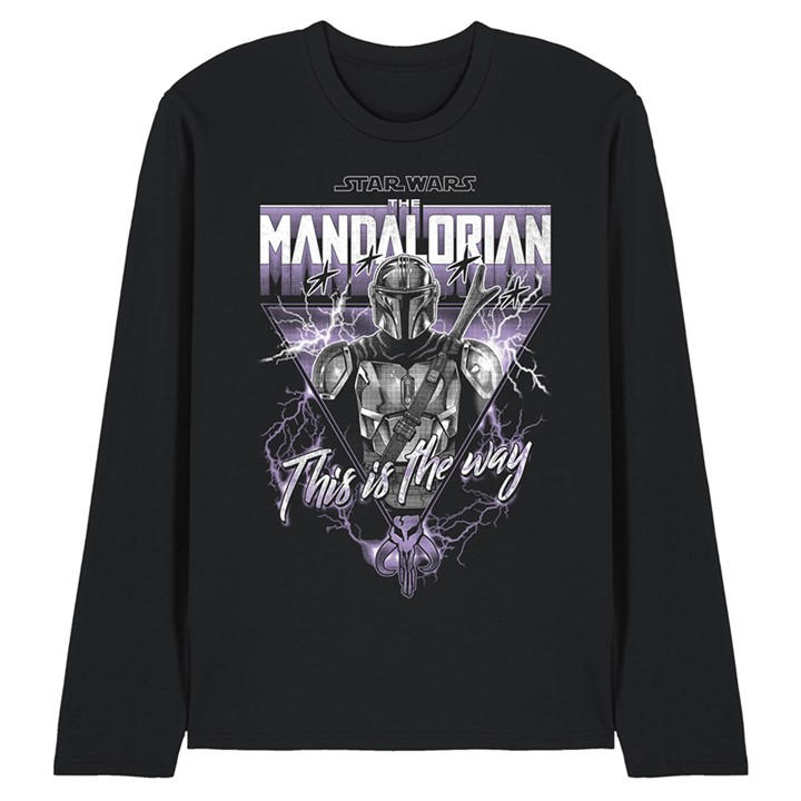 Star Wars Men's Black The Mandalorian This Is The Way Heavy Metal Long S in Size M, Sports Direct