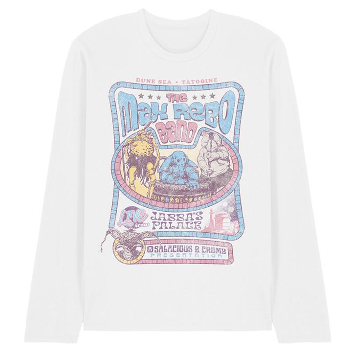Star Wars Men's White Rotj Max Rebo Band Long Sleeve T-Shirt in Size 2XL, Sports Direct