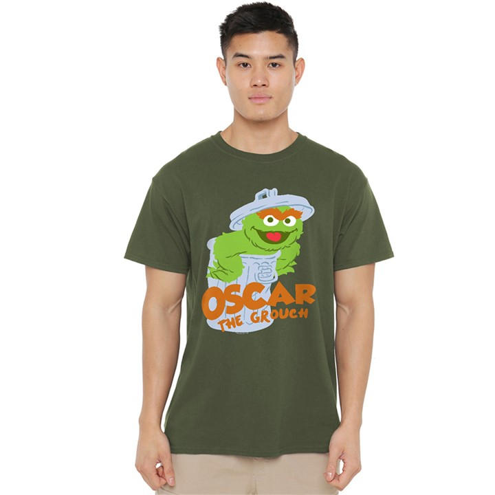 Sesame Street Men's Green Flat Oscar T Shirt Military in Size M, Sports Direct