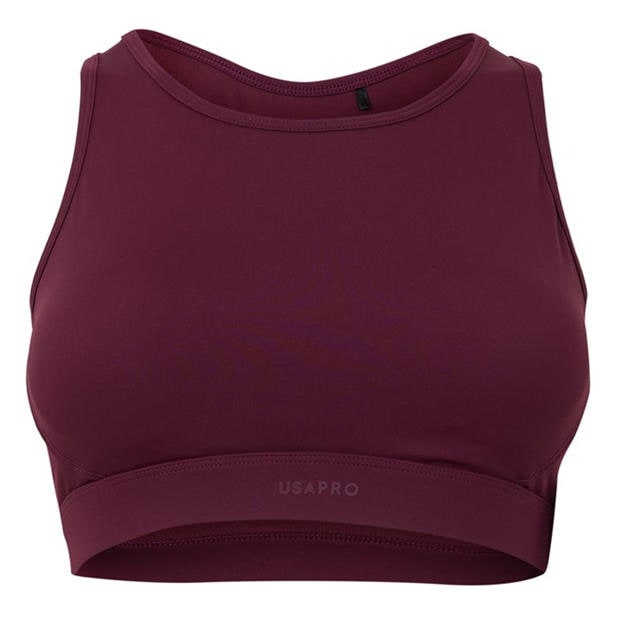 Dark Cherry - USA Pro - Core Racer Back Sports Bra Womens
