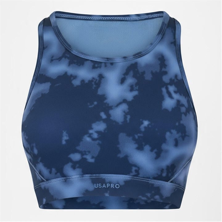 Usa Pro Women's Blue Pro Core Racer Back Sports Bra in Size 8, Sports Direct