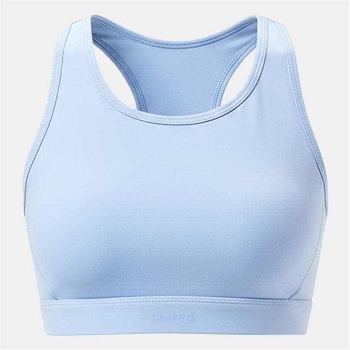 Usa Pro Women's Blue Pro Core Racer Back Sports Bra in Size 14, Sports Direct