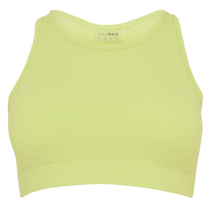 Usa Pro Women's Green Pro Core Racer Back Sports Bra in Size 14, Sports Direct