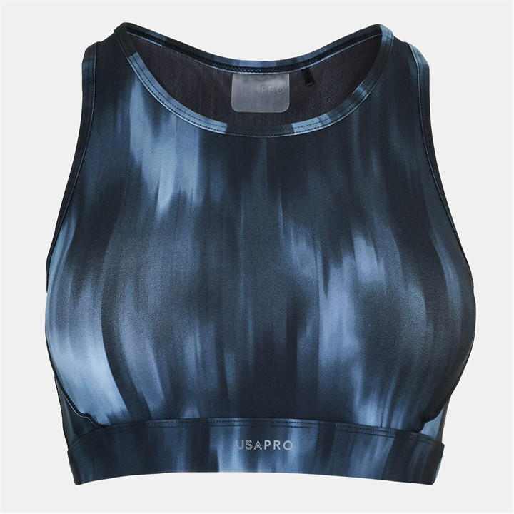 Usa Pro Women's Black Pro Core Racer Back Sports Bra in Size 8, Sports Direct