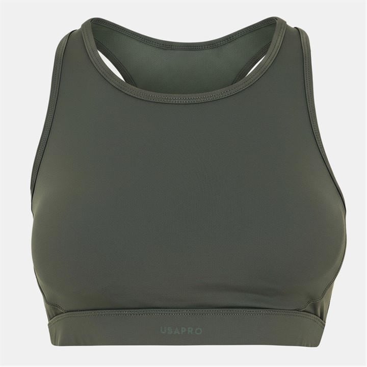 Usa Pro Women's Green Pro Core Racer Back Sports Bra in Size 10, Sports Direct