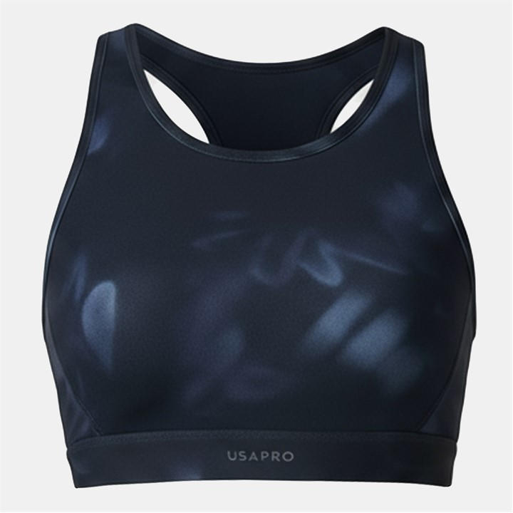 Usa Pro Women's Grey Pro Core Racer Back Sports Bra in Size 10, Sports Direct