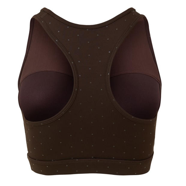 Choc Polka-dot - USA Pro - Core Racer Back Sports Bra Womens