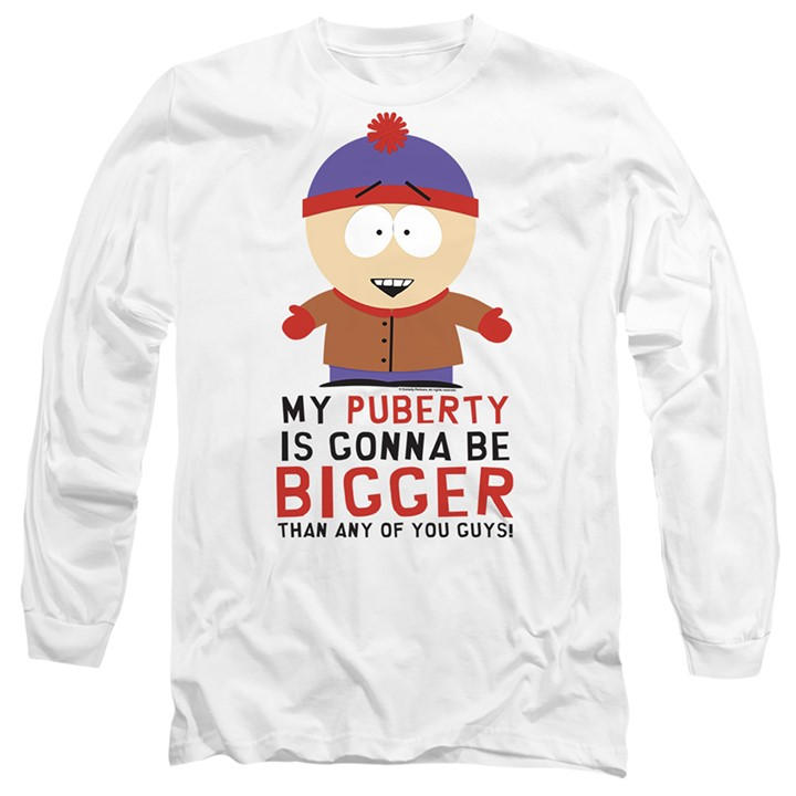 South Park Men's White Puberty Long Sleeve T-Shirt in Size XL, Sports Direct