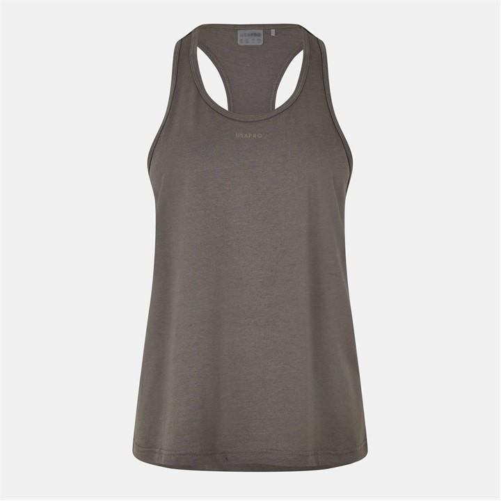 Usa Pro Women's Brown Classic Racer Back Sports Tank in Size 8, Sports Direct