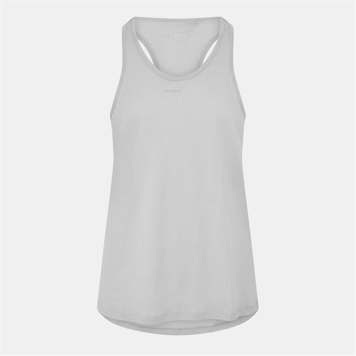 Usa Pro Women's Grey Classic Racer Back Sports Tank in Size 6, Sports Direct
