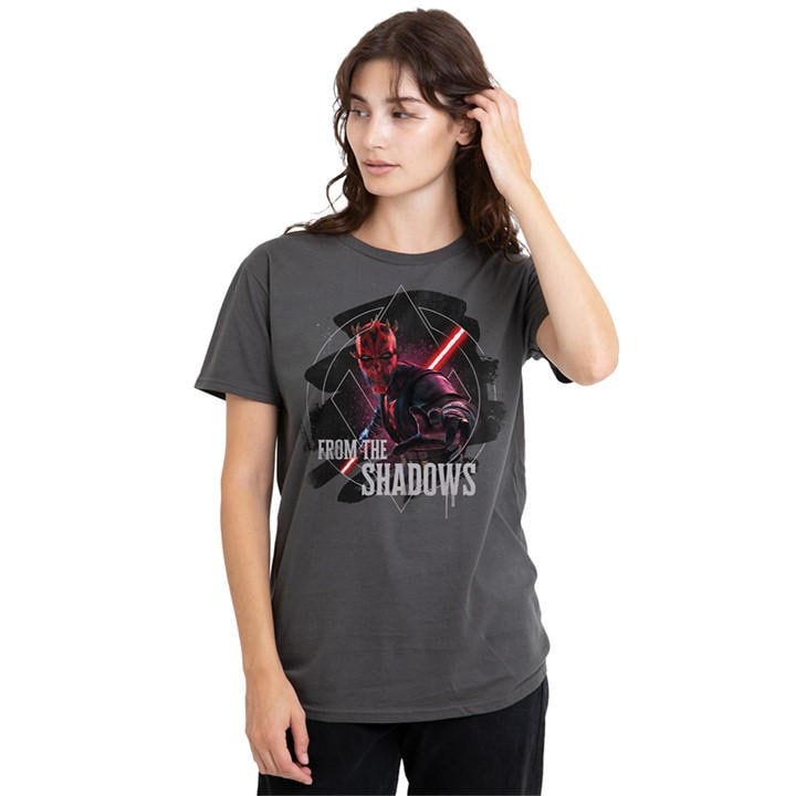 Star Wars Women's Grey Maul Shadow Lord From The Shadows T-Shirt Charcoa in Size M, Sports Direct