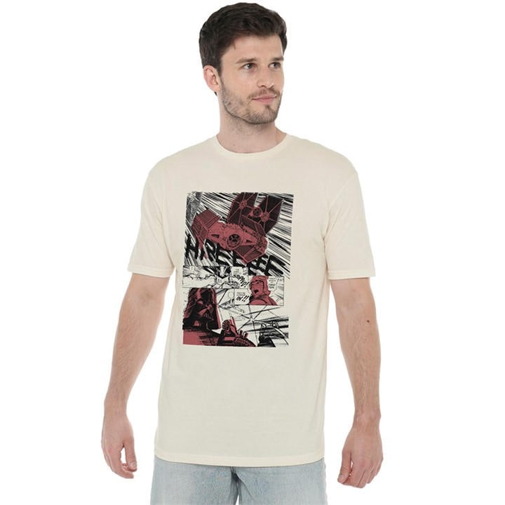 galaxy  Men's  Imperial Strike T-Shirt Natural, Football by Star Wars in Size M, Sports Direct