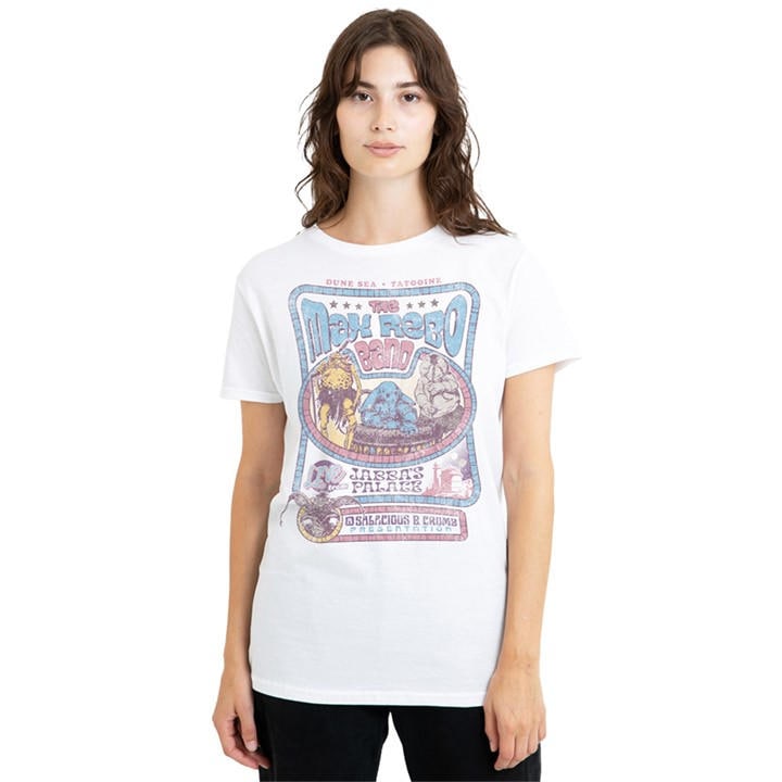Star Wars Women's White Rotj Max Rebo Band T-Shirt, Sports Direct