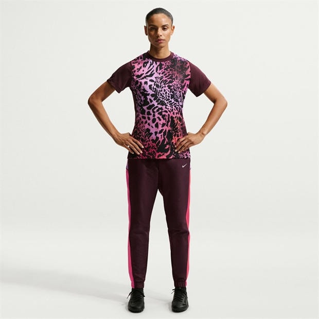 Burgundy Print - Nike - Academy Football Shirt Womens