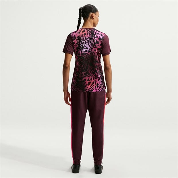 Burgundy Print - Nike - Academy Football Shirt Womens