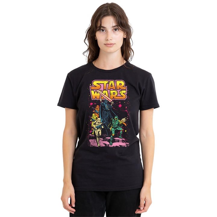Star Wars Women's Black Flea Market Retro Villains T-Shirt Blac, Sports Direct