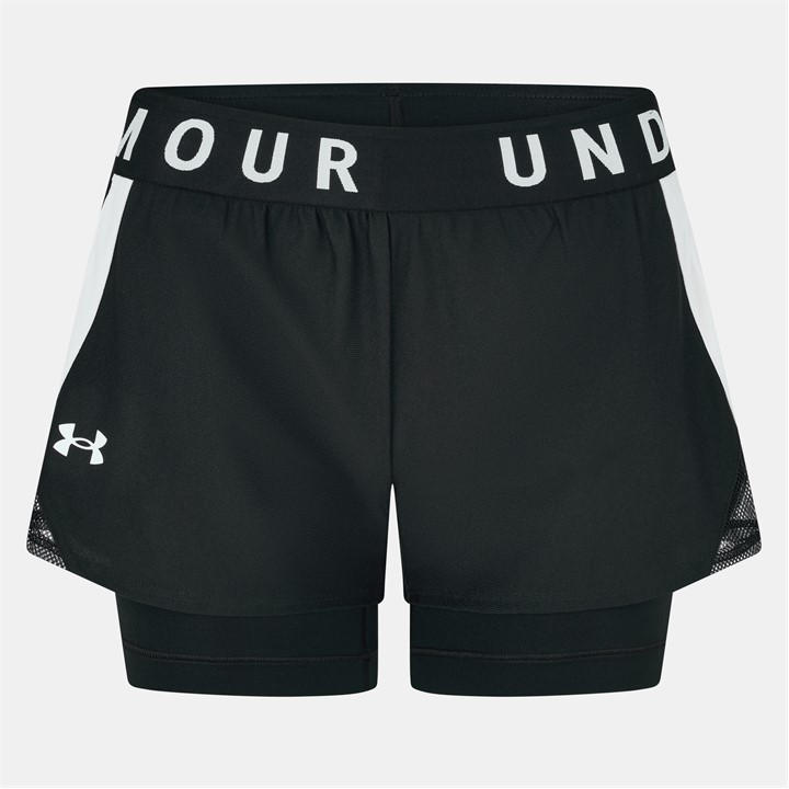Under Armour Women's Black Tech™ Play Up 2-In-1 Shorts in Size 8, Sports Direct