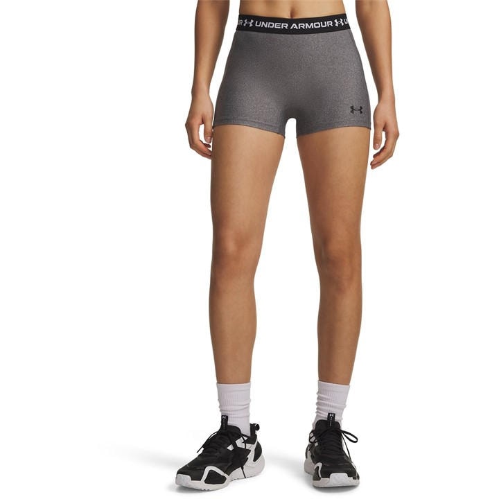 Under Armour Women's Grey Heatgear Performance Gym Shorts in Size 10, Sports Direct