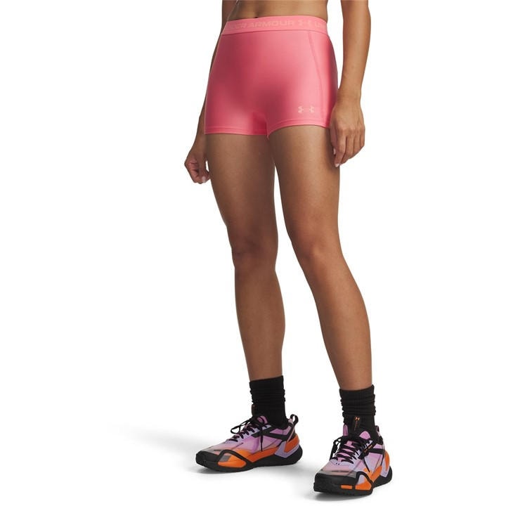 Under Armour Women's Pink Heatgear Performance Gym Shorts in Size 14, Sports Direct