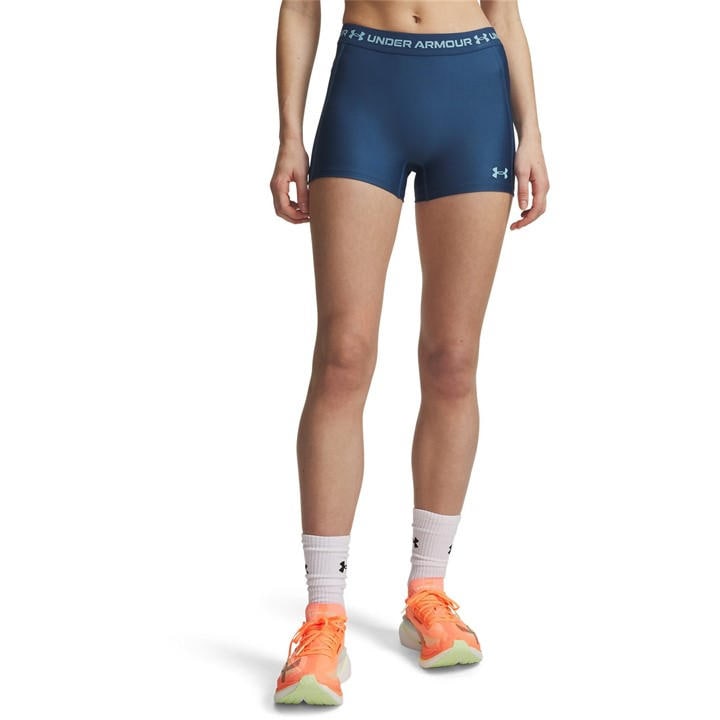 Under Armour Women's Blue Heatgear Performance Gym Shorts in Size 10, Sports Direct