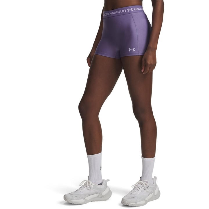 Under Armour Women's Purple Heatgear Performance Gym Shorts in Size 10, Sports Direct