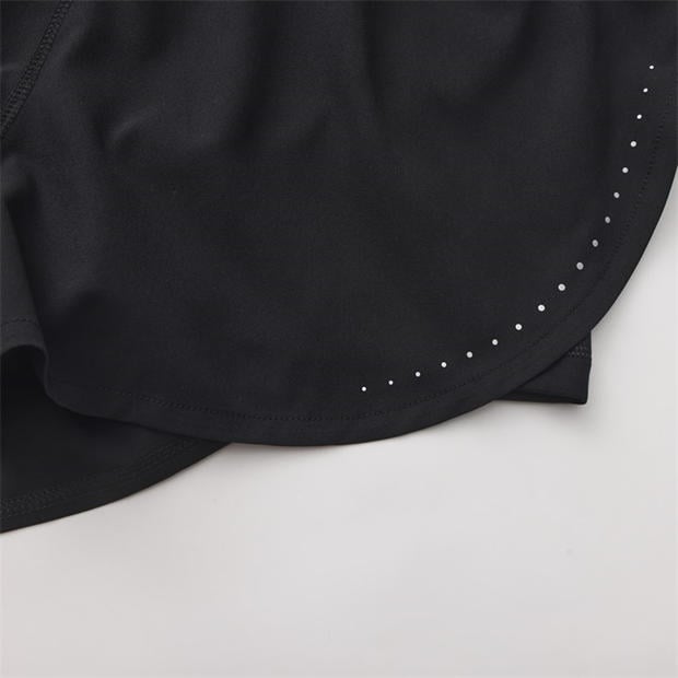 Black - LA Gear - LA Gear Essential High-Waisted 2-in-1 Running Shorts Womens