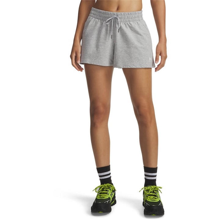 Under Armour Women's Grey Sports Terry Performance Gym Shorts in Size 8, Sports Direct