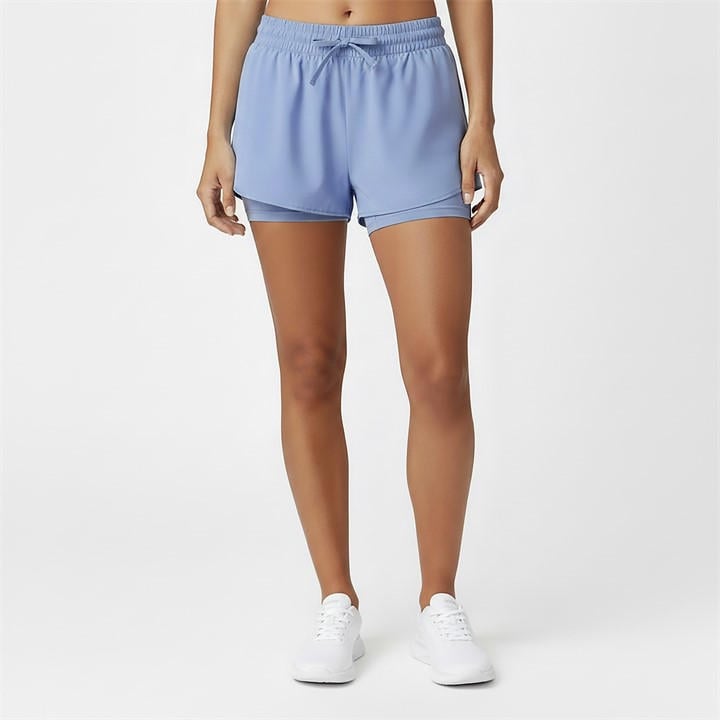 Usa Pro Women's Blue 2In1 Short 2-In-1 Runner Shorts in Size 6, Sports Direct