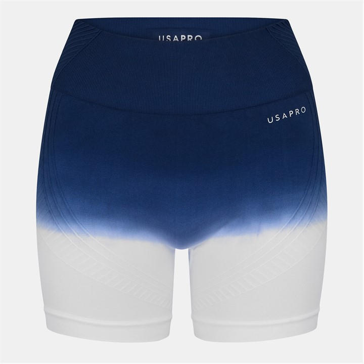 Usa Pro Women's Blue Usapro Seamless 5 Ombre Shorts in Size 14, Sports Direct