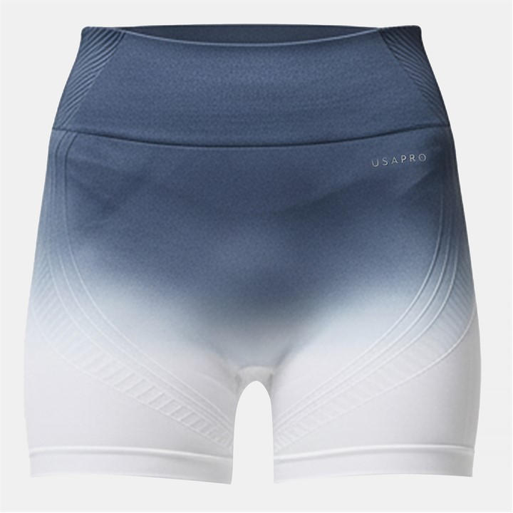Usa Pro Women's Blue Usapro Seamless 5 Ombre Shorts in Size 6, Sports Direct