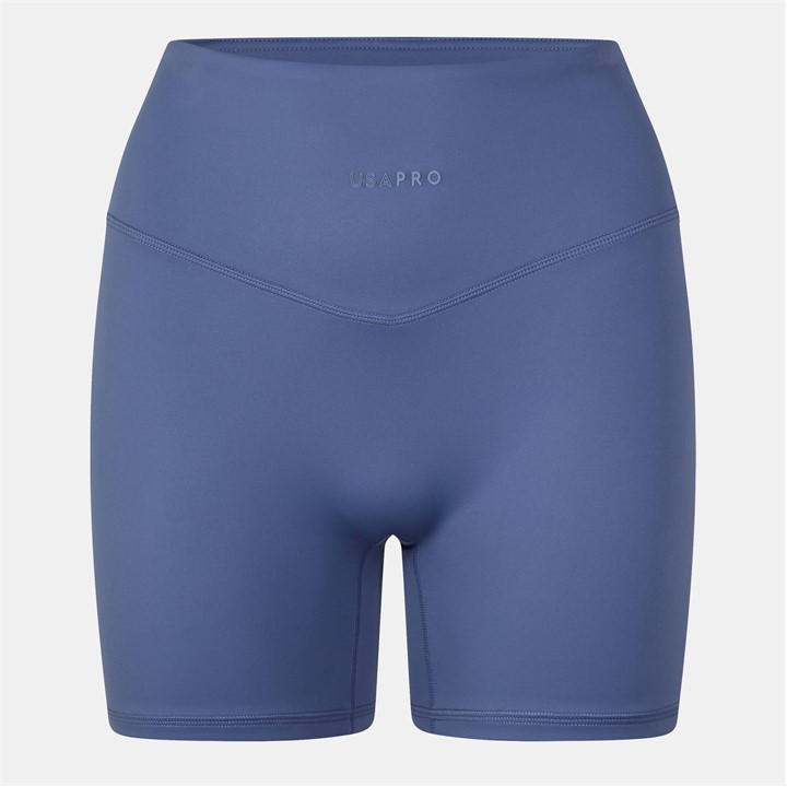Usa Pro Women's Blue Training 5-Inch Waistband Shorts in Size 12, Sports Direct