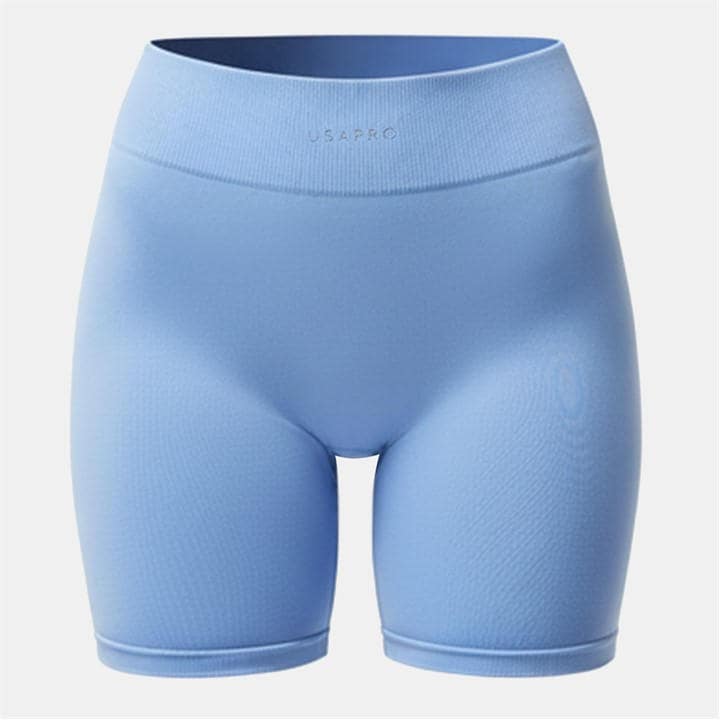 Usa Pro Women's Blue Usapro Seamless Delfin Shorts in Size 14, Sports Direct