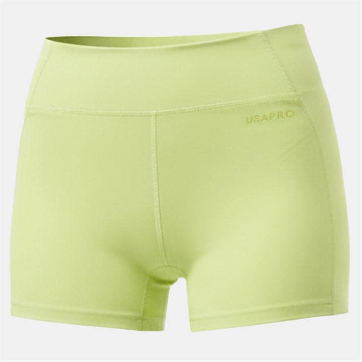 Usa Pro Women's Green 3 Inch Shorts in Size 12, Sports Direct