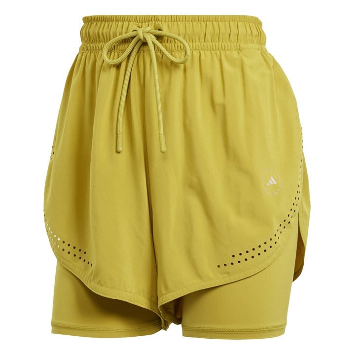 Adidas Women's Green 2-In-1 Performance Gym Shorts in Size 2XS, Sports Direct