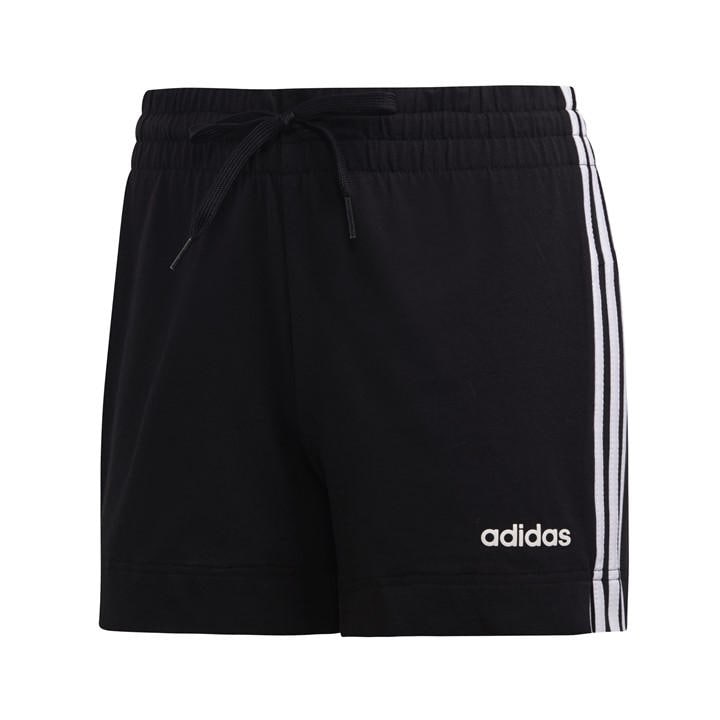 Adidas Women's Black Essentials Striped Slim Performance Gym Shorts in Size 2XS, Sports Direct