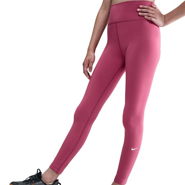 Nike Girls Pink Dri-Fit One Big Kids' (') Leggings in Size S, Sports Direct