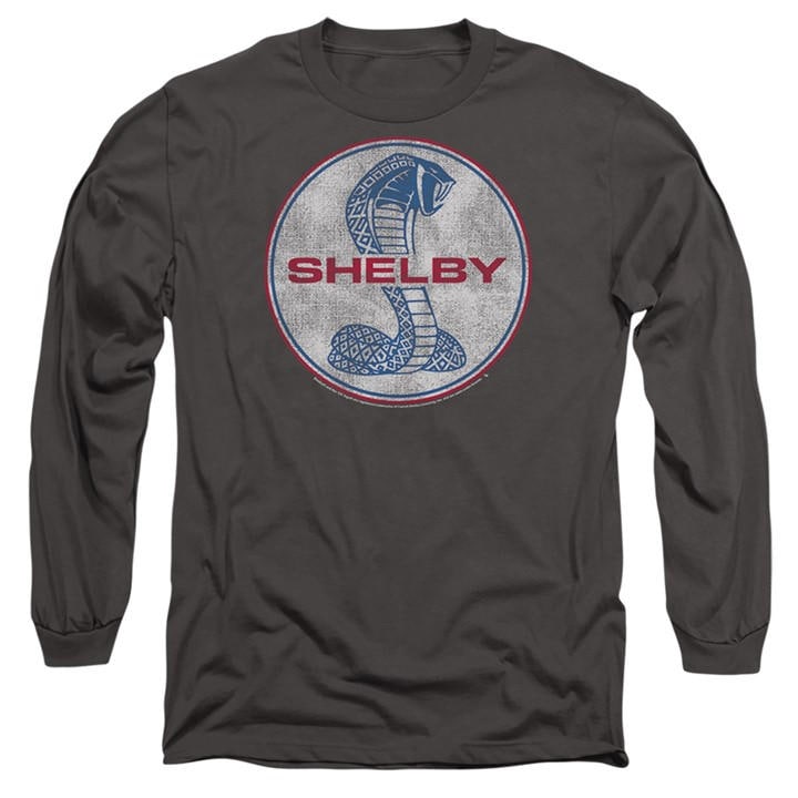 Men' Grey Other Carroll Shelby Full Color Cobra Long Sleeve T-Shir in Size S, Sports Direct