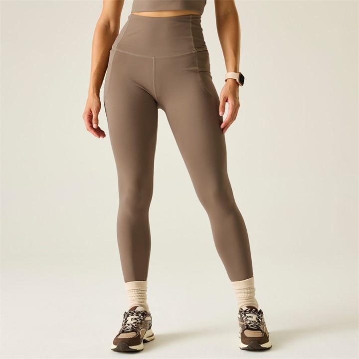 Dare 2B Women's Brown Refresh Squat-Proof Leggings in Size 14, Sports Direct