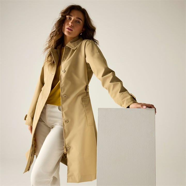 Regatta Women's Oat(Mflyel) Orla Trench Waterproof Isotex Jacket in Size 14, Sports Direct